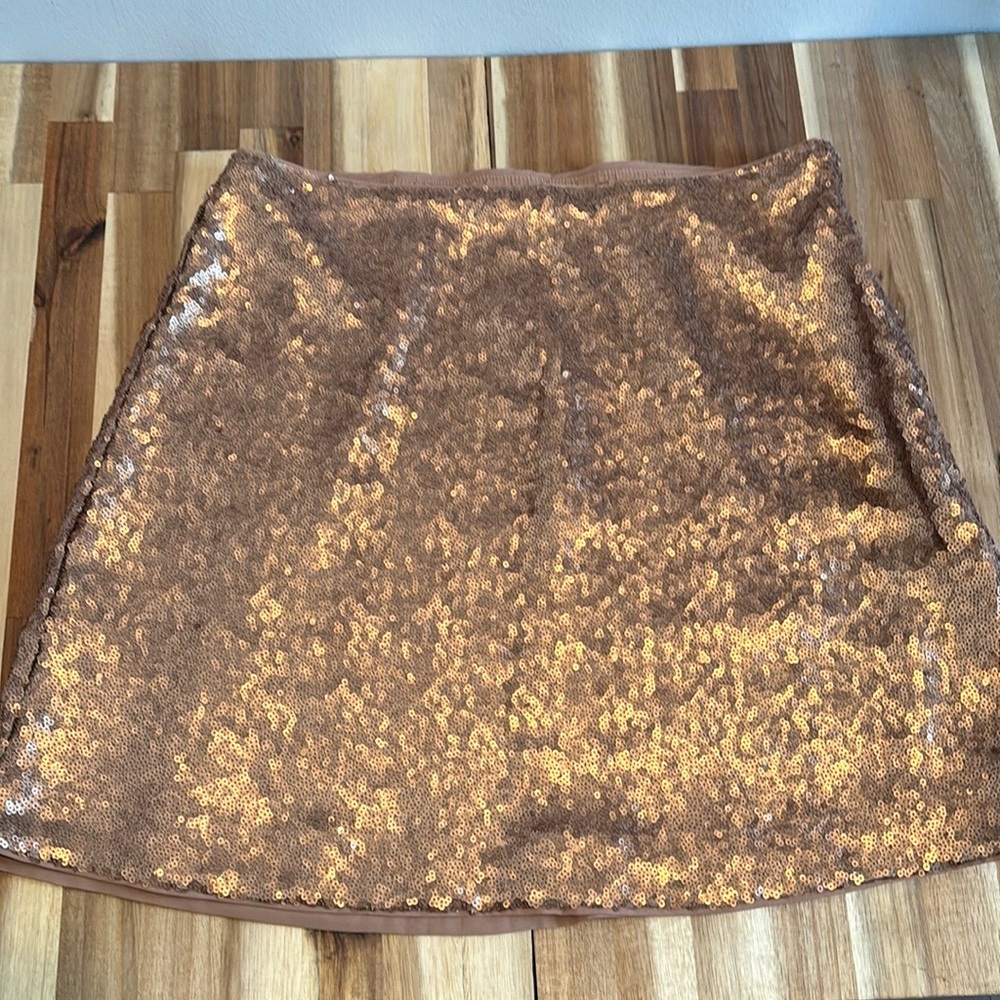 Abercrombie & Fitch gold mini skirt